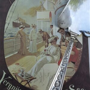 Jugendstil Tortenheber um 1905 – Christofle versilbert – Hamburg-Amerika-Linie
