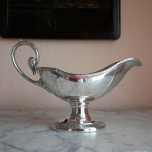 Jugendstil um 1912/13 – große versilberte Saucière von WMF – Hamburg-Amerika-Linie (H.A.P.A.G.)