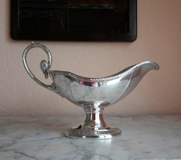 Jugendstil um 1912/13 - große versilberte Saucière von WMF - Hamburg-Amerika-Linie (H.A.P.A.G.) – Bild 2
