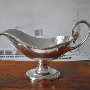 Jugendstil um 1912/13 – große versilberte Saucière von WMF – Hamburg-Amerika-Linie (H.A.P.A.G.)
