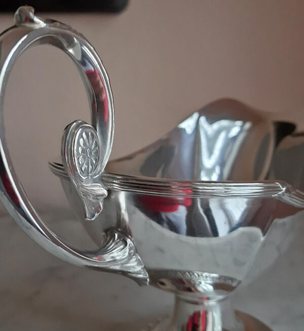 Jugendstil um 1912/13 - große versilberte Saucière von WMF - Hamburg-Amerika-Linie (H.A.P.A.G.) – Bild 5