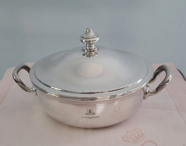 Servierschüssel mit Deckel 1930er Jahre - Orfèvrerie H. Beard Montreux - aus legendärem Pariser Restaurant – Bild 7