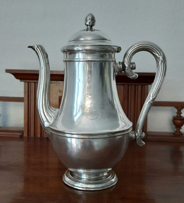 Jugendstil Kaffeekanne von 1907 - Christofle versilbert - Original aus dem Hotel ADLON, Berlin - Erstausstattung – Bild 10