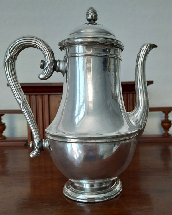 Jugendstil Kaffeekanne von 1907 - Christofle versilbert - Original aus dem Hotel ADLON, Berlin - Erstausstattung – Bild 11