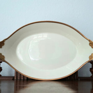 Elegante Anbietschale für Obst, Brot, etc. – Rosenthal Ivory + Vereinigte Werkstätten Bremen – Dampfer BERLIN, Norddeutscher Lloyd 1925