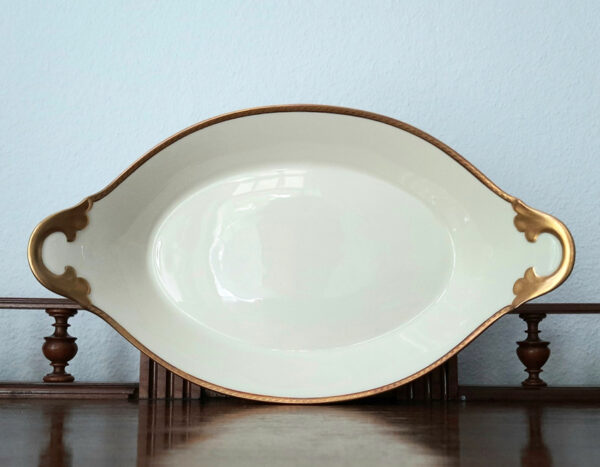 Elegante Anbietschale für Obst, Brot, etc. - Rosenthal Ivory + Vereinigte Werkstätten Bremen - Dampfer BERLIN, Norddeutscher Lloyd 1925 – Bild 2