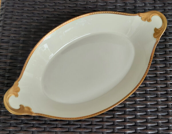 Elegante Anbietschale für Obst, Brot, etc. - Rosenthal Ivory + Vereinigte Werkstätten Bremen - Dampfer BERLIN, Norddeutscher Lloyd 1925 – Bild 3