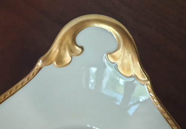Elegante Anbietschale für Obst, Brot, etc. - Rosenthal Ivory + Vereinigte Werkstätten Bremen - Dampfer BERLIN, Norddeutscher Lloyd 1925 – Bild 4