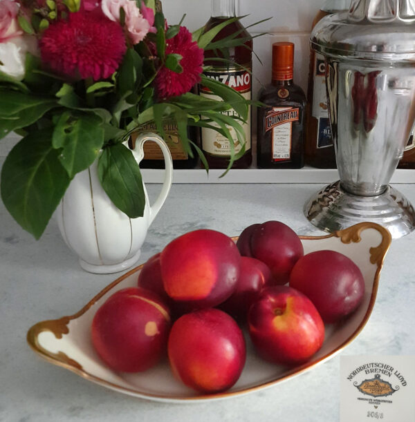 Elegante Anbietschale für Obst, Brot, etc. - Rosenthal Ivory + Vereinigte Werkstätten Bremen - Dampfer BERLIN, Norddeutscher Lloyd 1925