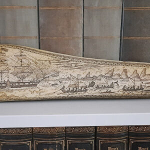 Imitiertes Scrimshaw-Kunstwerk – Harz-Nachbildung eines Walfischknochens aus Panbone – Produktion durch Juratone Co. Ltd., U.K. seit 1960