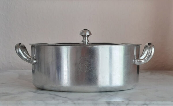 Art Déco - ovale Servierschüssel mit Deckel 1928, versibert Original Wellner, aus legendärem Berliner Tanzpalast – Bild 6