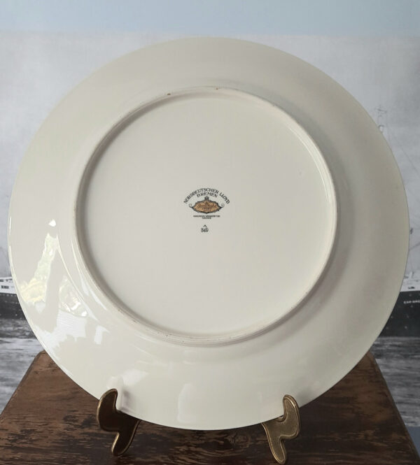 Art Déco  Großer maritimer Teller um 1925  Rosenthal/Vereinigte Werkstätten Bremen  Norddeutscher Lloyd – Bild 4
