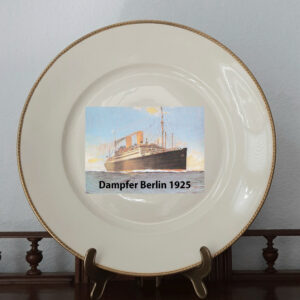Art Déco  Großer maritimer Teller um 1925  Rosenthal/Vereinigte Werkstätten Bremen  Norddeutscher Lloyd