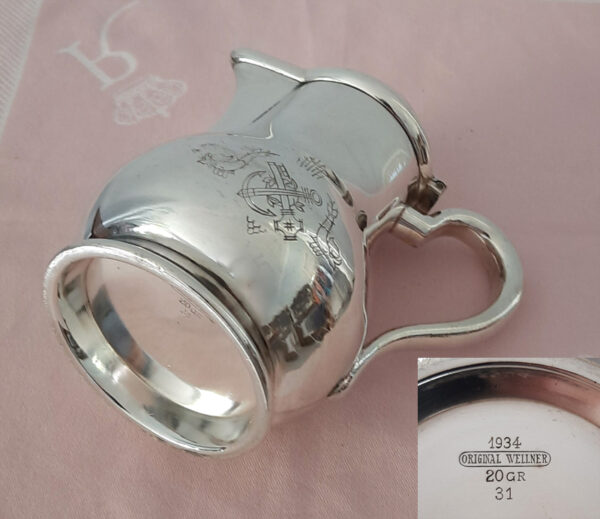 Seltene Portions-Kaffeekanne von 1934  versilbert Original Wellner  TS "Bremen", Norddeutscher Lloyd – Bild 7