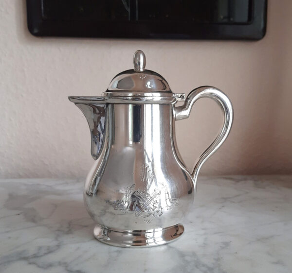 Seltene Portions-Kaffeekanne von 1934  versilbert Original Wellner  TS "Bremen", Norddeutscher Lloyd – Bild 5