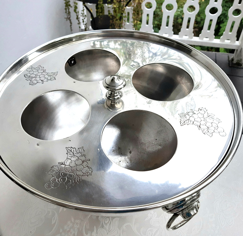 Seltene versilberte Champagnerschüssel 1960er Jahre - Perrier-Jouët, Paris – Bild 10