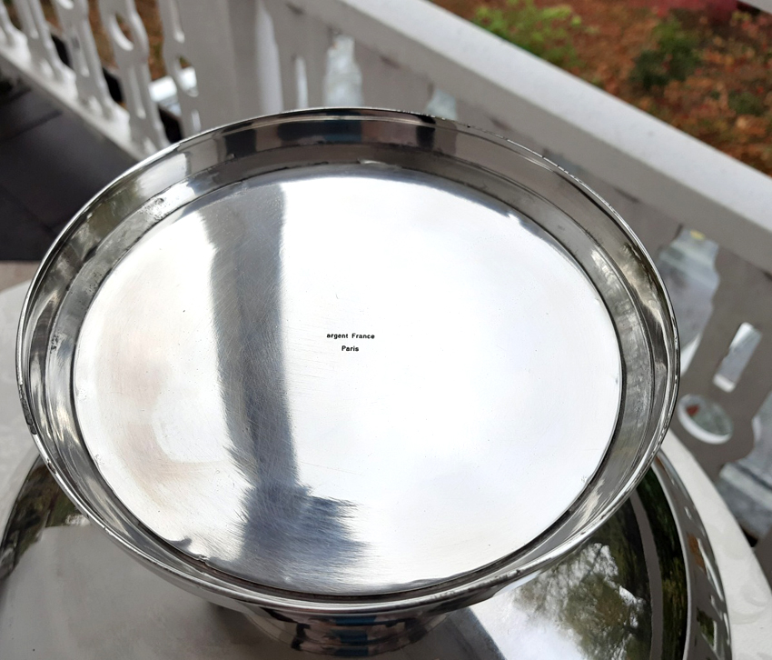 Seltene versilberte Champagnerschüssel 1960er Jahre - Perrier-Jouët, Paris – Bild 7