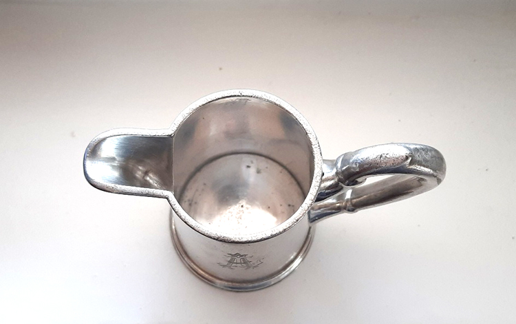 Antikes Milchkännchen um 1915 versilbert Bohrmann Nachf. Frankfurt aus Schweizer GrandHotel – Bild 7