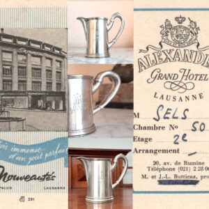 Antikes Milchkännchen um 1915  versilbert Bohrmann Nachf. Frankfurt  aus Schweizer GrandHotel