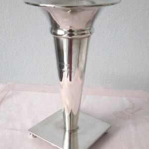 Art Déco elegante Tischvase um 1930 versilbert Dobson & Sons Durley Hall Hotel, Bournemouth