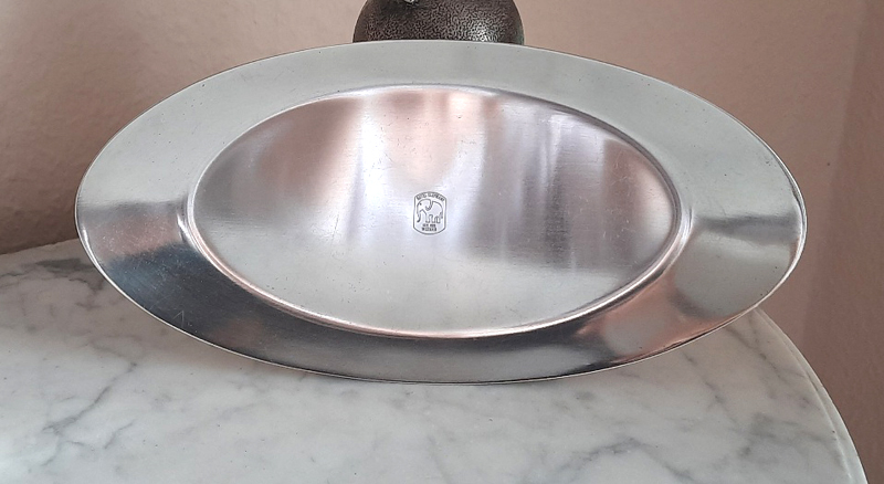 Bauhaus-Entwurf 1930er Jahre 3-teiliges Set WMF versilbert Hotel ELEPHANT, Weimar – Bild 5