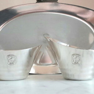 Bauhaus-Entwurf 1930er Jahre  3-teiliges Set  WMF versilbert  Hotel ELEPHANT, Weimar