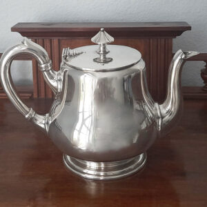 Große maritime Teekanne um 1930 versilbert Gebr. Hepp aus dem Bordgeschirr der 1. Klasse des Luxusdampfers „BREMEN“