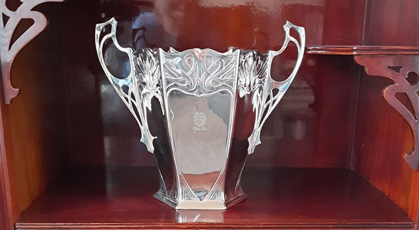 Belle Époque - Seltener Jugendstil Champagnerkühler um 1905 WMF versilbert aus legendärem Restaurant in Monte Carlo – Bild 8