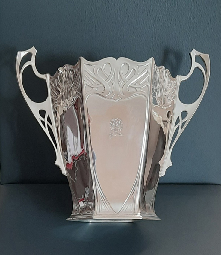 Belle Époque - Seltener Jugendstil Champagnerkühler um 1905 WMF versilbert aus legendärem Restaurant in Monte Carlo – Bild 2