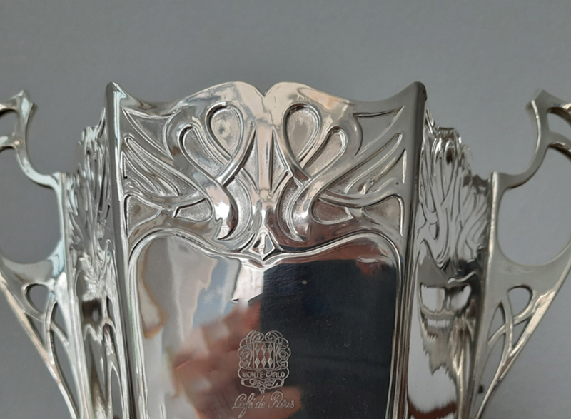 Belle Époque - Seltener Jugendstil Champagnerkühler um 1905 WMF versilbert aus legendärem Restaurant in Monte Carlo – Bild 3