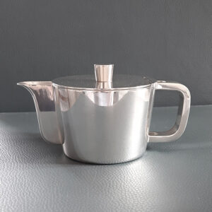 Art Déco Teekanne 1935   WerksEntwurf  versilbert  Krupp Milano  aus italienischem Golfhotel, Milano Marittima