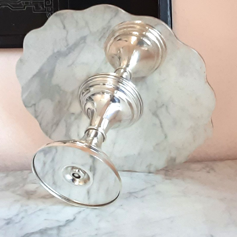 Seltene antike Tortenplatte um 1900 versilbert maritime Provenienz: Hamburg-Amerika-Linie (H.A.P.A.G.) – Bild 8