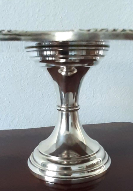 Seltene antike Tortenplatte um 1900 versilbert maritime Provenienz: Hamburg-Amerika-Linie (H.A.P.A.G.) – Bild 5