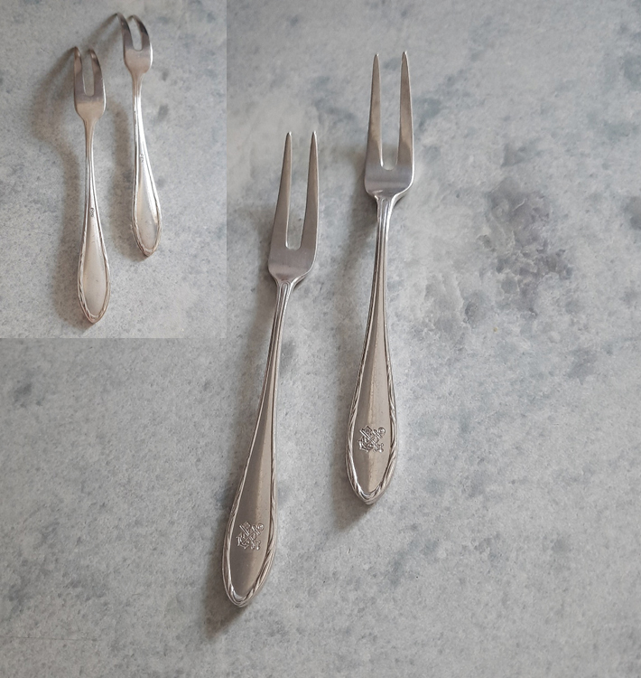 Kleine Servierkelle + 2 Aufschnittgabeln von 1929 versilbert Koch & Bergfeld Passagierdampfer BREMEN, Norddeutscher Lloyd – Bild 6