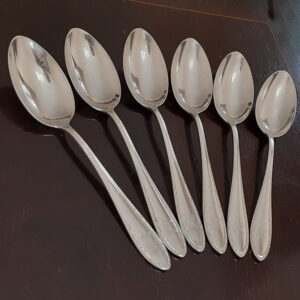 6 maritime Esslöffel von 1929 versilbert Koch & Bergfeld Passagierdampfer BREMEN, Norddeutscher Lloyd