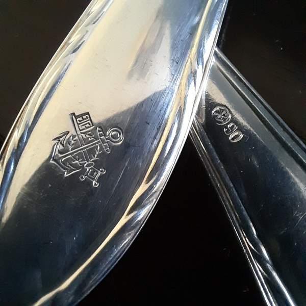 6 Hummergabeln 1929 versilbert, Koch & Bergfeld von Bord des Passagierdampfers BREMEN, Norddeutscher Lloyd – Bild 4