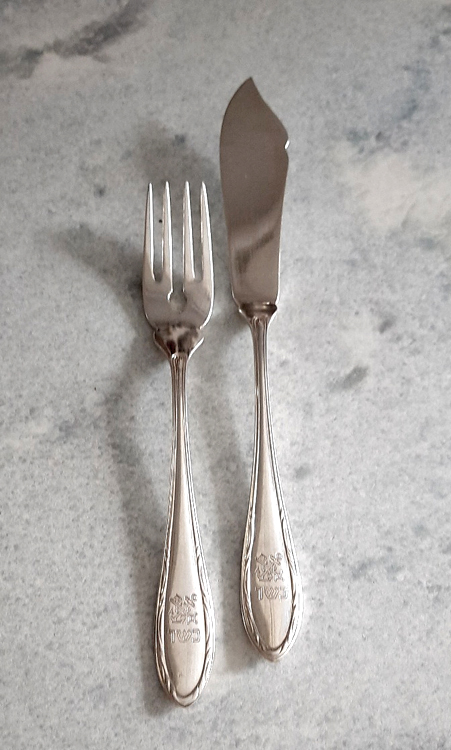 2-tlg. Fischbesteck von 1930 versilbert Koch & Bergfeld TS BREMEN Norddeutscher Lloyd – Bild 7