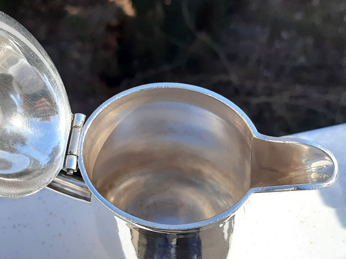 Maritimes Portions-Kaffeekännchen von 1959 versilbert, WMF Provenienz: TS "BREMEN", Norddeutscher Lloyd – Bild 8