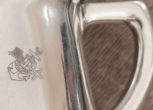 Maritimes Portions-Kaffeekännchen von 1959 versilbert, WMF Provenienz: TS "BREMEN", Norddeutscher Lloyd – Bild 6