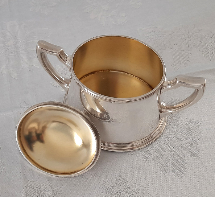 Kaffeekern um 1915, Kreuzband Dekor, versilbert C.F. Hutschenreuter, aus legendärem Pariser Grandhotel – Bild 6