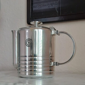 Art Déco 1935  Kaffeekanne ( 1 Ltr),  versilbert Christofle,  KünstlerEntwurf,  1st-class-Service französische Reederei