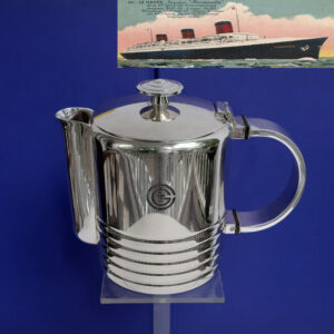 Art Déco 1935  Kaffeekanne ( 1 Ltr),  versilbert Christofle,  KünstlerEntwurf,  1st-class-Service französische Reederei