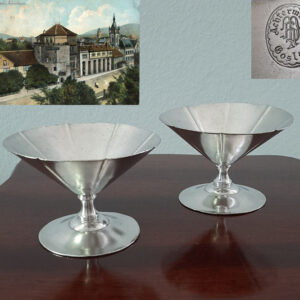 Paar Eiscups um 1920  versilbert, WMF  aus Hotel in Goslar mit 500jähriger Geschichte