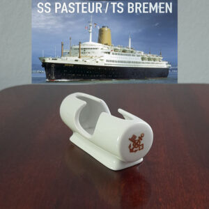 Porzellanbehälter für Zahnstocher 1959,  Rosenthal,  Passagierdampfer BREMEN, Norddeutscher Lloyd