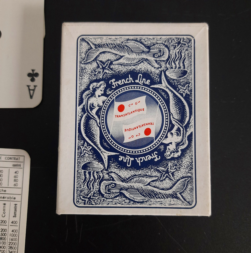 2 Vintage Kartenspiele Compagnie Générale Transatlantique (CGT) French Line 1960er Jahre – Bild 10