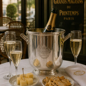 Historischer Christofle Champagner- und Eiskühler – Grands Magasins du Printemps, Paris, um 1910