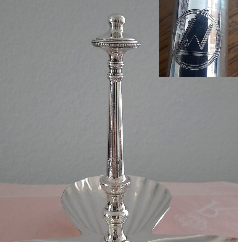 Seltene 3-teilige Anbietschale um 1930, versilbert, Ercuis Paris, Orient Express (Wagons-Lits) – Bild 4