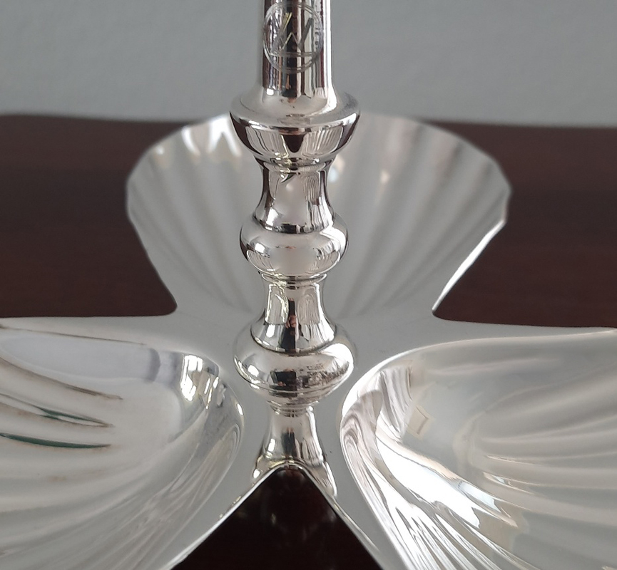Seltene 3-teilige Anbietschale um 1930, versilbert, Ercuis Paris, Orient Express (Wagons-Lits) – Bild 7