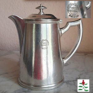 Historische Kaffeekanne aus dem Kurhotel Petersberg von 1914, versilbert  Krupp Berndorf